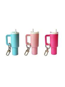 10/8/5/3/2pcs Mini Water Bottle Keychain - Street Style, Multiple Colors, Can Be Used For Keychain Accessory Charms, Wallet Charms, Cups, Wallet Accessories, Mini Water Bottle Keychain, Mini Cup Keychain, Key Ring Or Lip Balm, Cute Water Bottle Keychain, Plastic Material, A Good Gift For The Opening Season