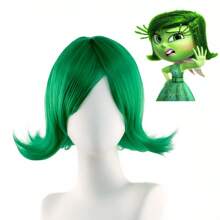 1pc  Brain Agent Wig Head Cover Animation Role-Playing Wig Flower Hairpin Party Costume Wig Halloween Wear Woven Wig Braid Cartoon Character Wig Comic Wig Thanksgiving Birthday Gift Christmas