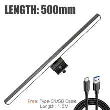Wisciton Striscia luminosa per monitor computer 33/50 cm, luce a LED per area di lavoro, dimmerabile e con timer, adatta per scrivania/ufficio/casa/videogiochi, lampada a molletta per protezione degli occhi con controllo touch