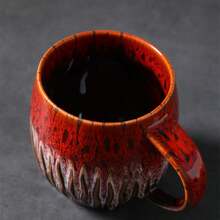 20.29oz Creative Coffee Mug, Porcelain Mug For Coffee, Beer, Milk | Japanese Kiln-Changing, Designed For Couples, Families, Office Use - Multicolor - View 8