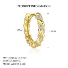 1 件/对 奢华 925 纯银锆石星形泡泡圈耳环 女士精美珠宝派对生日礼物日常佩戴 - 1個 - 查看 14