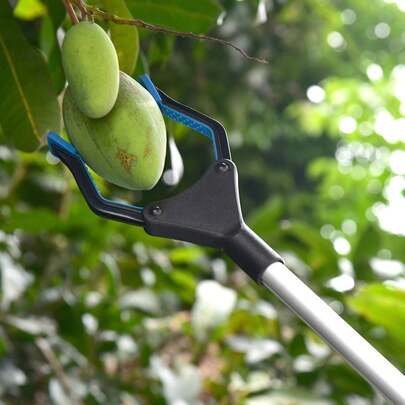 32" Extra-Long Foldable Reacher Grabber Tool - Anti-Slip Magnetic Tip & 360° Rotating Jaw Lightweight Handy Trash Claw Grabber For Orchard, Seniors, Home & Commercial Cleaning - Collapsible Design For Easy Storage (Blue)