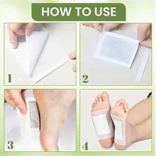 50PCS Foot Pads, Natural Bamboo Vinegar Ginger Powder Foot Pads - Black - View 4