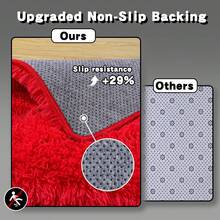 WISH TREE 8x10 Area Rugs For Living Room, Fluffy Shaggy Rug Soft Carpets, Big Rugs For Bedroom Dorm Home Decor Aesthetic Red - 紅色 - 查看 10