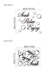 Blasen und Englisch abnehmbare Wandaufkleber, minimalistischer entspannender englischer Wandtattoo, geeignet für Hotel, Zuhause, Büro, Schlafzimmer, Wohnzimmer, Badezimmer, Toilette Raumdekoration Heimdekoraufkleber Wandaufkleber Wanddekoration personalisierte Aufkleber