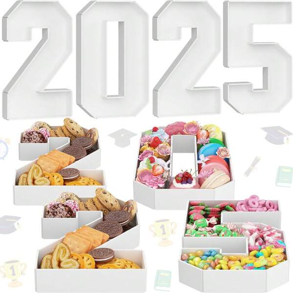 Scatola decorativa per torte di caramelle digitali, scatola con palloncini a numero per compleanno, mosaico digitale, adatto per decorazioni da tavolo per compleanni, matrimonio, feste e altre occasioni come la Festa della Mamma e la Laurea