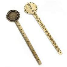 2 pièces Réglette de 20 mm de taille intérieure, marque-page, cabochon, base vierge, réglage de plateau. Accessoires pour la fabrication de bijoux DIY
