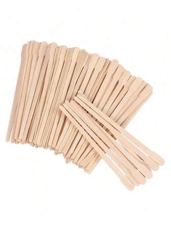 100/300pcs Wooden Wax Sticks Eyebrow Lip Nose Waxing Applicator Sticks For Hair Removal Disposable Depilation Spatula Wax Sticks, Hair Products And Accessories For Barber Salon Beauty Travel Essentials