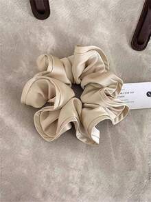 1 szt./2 szt./3 szt./4 szt. jedwabiste satynowe gumki do włosów w kolorze czarnym/brązowym/khaki, modne, uniwersalne, wysokiej jakości, eleganckie, proste i minimalistyczne, w jednolitym kolorze, odpowiednie na co dzień, dojazdy do pracy, wakacje, kucyk, kok, mycie twarzy, makijaż, pasujące do stroju gumki do włosów