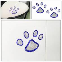 2pcs Cute Car Decals, Anti-Scratch Protective Film, Rhinestone Cat/Dog/Bear Paw Prints, Car Body Decoration, Paint Protection - 2 Diamond-encrusted Footprints - View 11
