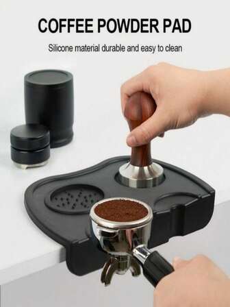 1pcCoffee Tamper Mat Coffeeware Manual Coffee Silicone Pad Tamping Mat Barista Coffee Espresso Tampering Holder Corner Mat Pad,Coffee Accessories Barista Tools Back To School