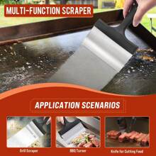 1pc Baking Tray Cleaning Kit, Flat Top Grill Cleaning Set With Baking Stones, Tray Scraper, And Tray Brush, Easy To Remove Stains