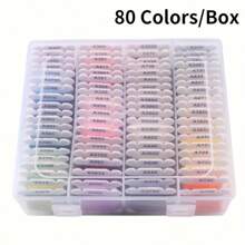 40/80 Color Box Embroidery Cross Stitch Thread, DIY Craft Sewing Floss For Embroidery, Knitting, Weaving