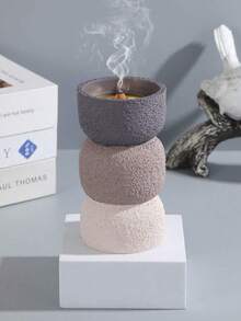 1 pièce Brûleur d'encens de mode créatif Décoration de chambre en résine Brûleur d'aromathérapie rétro Décoration de salon de bois de santal et d'agar - Multicolore - Voir 17