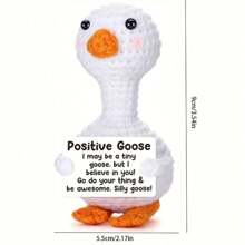 1 pieza de muñeco de peluche hecho a mano con diseño de oveja, ganso, mapache, flamenco, pequeño embrión, gato, pepino, sol, elefante o oso. Estos adorables juguetes de punto son ideales como decoración del hogar, regalos de cumpleaños o de graduación, y también pueden ser un pequeño presente para amigos y familiares con palabras de aliento.