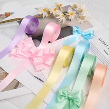 6 rollos de cinta de satén pastel de 1 pulgada | Set de cintas de regalo para ramos de flores, manualidades, cumpleaños, fiestas, bodas, decoraciones de fiesta de graduación - 30 yardas - Multicolor - Ver 7
