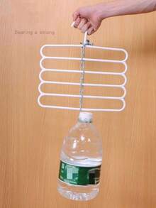 3 Stück Mehrzweck Schrank Hose/Schal Organizer Kleiderbügel, 5-stufiges platzsparendes Plastik Kleiderbügel Gestell, rutschfest, Klamottenhalter, geeignet für Hosen, Röcke, Schals - Zubehör zur Heimorganisation, zufällige Farbe