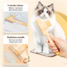 Cepillo de Pelaje Para Mascotas, Multifunción Cepillo para Gatos Perros, Productos de Peluquería Felina para Gatos de Pelo Corto y Largo, Pet Grooming Brush (Verde) - Verde - Ver 5
