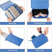 6/8/10 Set Packing Cubes For Travel Luggage Organizer - 10-blue - View 7