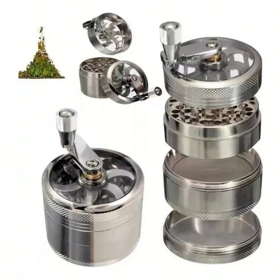 dia dos paisMetal Crusher Grinder With Razor Sharp Teeth - Cinza - Visão 1