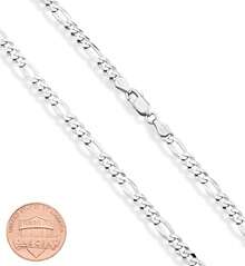Collar de cadena de eslabones de 5 mm hecho en Italia de plata de ley 925, para mujeres y hombres - Longitud 24 pulgadas - Ver 7