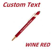 1pc Custom Ballpoint Pen, Personalized Soft Touch, Customized Metal Retractable Pen With Oval Body, Medium Point, Ideal For Women And Men Gifts, Christmas, Mother's Day, Birthday, Corporate Customization Back To School - Multicolor - View 8