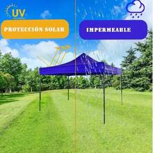 3x3M tiendas de campaña de reemplazo de la cubierta de la cubierta de la cubierta de la tienda de campaña de Oxford para exteriores pesada cubierta de la tienda de campaña 3x3M cubierta de la cubierta de la cubierta de la fiesta de picnic de Oxford de cuatro esquinas - diseño de cuatro esquinas, fácil de instalar - Azul - Ver 2