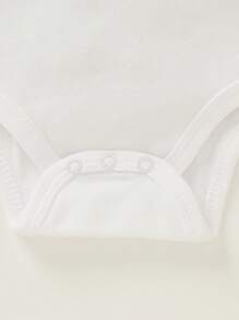 Body para bebê de cor sólida com 8 peças/pacote, design simples para bebês