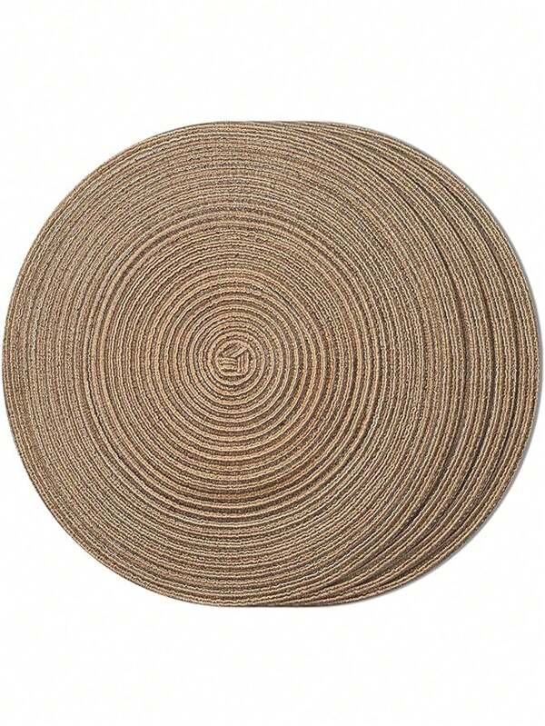 Set de 4 piezas/6 piezas/8 piezas/11.8 pulgadas de individuales redondos de tejido, aptos para mesas de cocina lavables, para reuniones familiares, bodas y fiestas (marrón café)