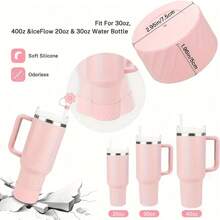 Accesorios compatibles con la Copa : 2 tapas de pajitas con flores, 3 tapones a prueba de derrames de silicona para el vaso de 40 onzas con tapa y asa, 2 fundas protectoras de silicona para la pajita y 1 cepillo, suministros de regreso a la escuela