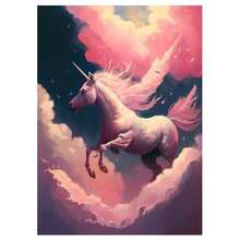 1 Pc Optional Frame Posters Wall Arts Rainbow Unicorn Painting Canvas Poster Magic Creature Wall Art Pictures For Living Room Bedroom Playroom Modern Home Decor Gift