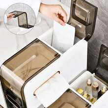 4-stöckiger Badezimmerschrank, schmaler Slim Gap Organizer, schlanker Toilettenschrank für das Badezimmer, Wohnzimmer, Küche, Wäscherei - Weiss - Übersicht 5