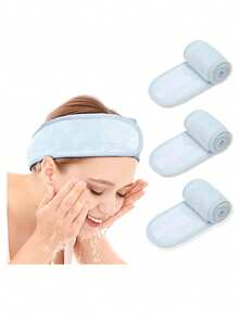 3Pcs Adjustable Women's Spa Facial Headband, Shower & Makeup Hair Tie Suitable For Washing Face, Soft Towel & Hair Styling Accessory Accessories,Skincare Headband,Beauty,Skin Care Products,Spa,Self Care,Skin Care Tools,Face Care,Esthetician Supplies,Skin,Face Wash,Facial - Multicolor - View 22