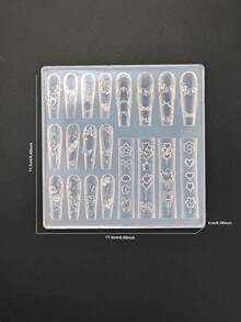 3D Silicone Nail Mold - Pearl Chain Necklace, Line, Cartoon Bowknot, Flower Carving, Skirt, Wing Design, Essential For Nail Technicians,Nail Supplies,Nail Tools,Nail Art Tools,Back To School,Nails,Nail Tools For Press On Nails - Multicolor - View 27