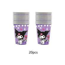 Sanrio 10/20/30/40pcs Sanrio Kuromi Party Supplies,Paper Cups For Kuromi Birthday Party Decorations,Kuromi Birthday Party Decorations