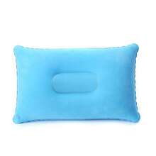1 件 PVC 植绒方形腰枕，腰垫，午睡充气枕，户外露营背部支撑，旅行充气植绒枕 - 藍色 - 查看 8