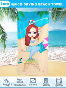 1PC Custom Personalized Beach Towel Name, Towel Bath Towel Name, Microfiber Beach Towel Size 100x200cm, Various Sizes, Summer Gift For Friends, Sisters