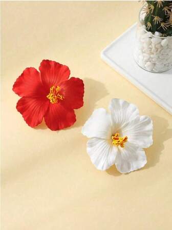 2个/套 红白芙蓉花发夹 甜美百搭 前刘海侧边发夹 时尚优雅 爪夹 适合日常装饰、搭配服装、约会、海滩、摄影、发饰、美发工具、卷发饰品、秋季、旅行、美发工具、女士配饰、发饰、秋季、头发、发饰、旅行、发饰、女士配饰、女士发饰、美发工具、发饰、发饰、美妆饰品、礼物、旅行、女士礼物、发饰、圣诞礼物