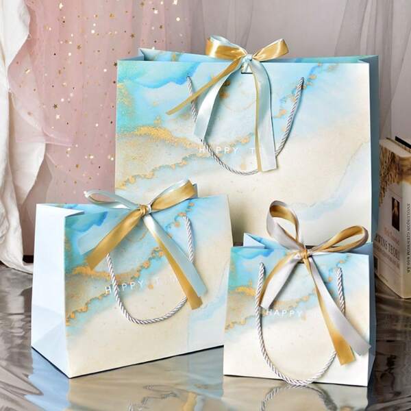 Sacchetto regalo con stile ombrè, confezione semplice, sacchetto per presentazione, sacchetto di carta