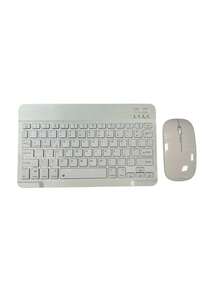 Rechargeable Bluetooth Keyboard And Ultra-Portable Wireless Mouse Combo In Four Colors – Ideal For Work, Study And Travel, Compatible With Multiple Devices - White - View 3