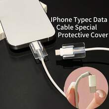 1件/5件/10件苹果充电线保护套[安卓USB+Type-C线保护套]，防缠绕线缆管理充电器配件，手机配件 - 無色 - 查看 6