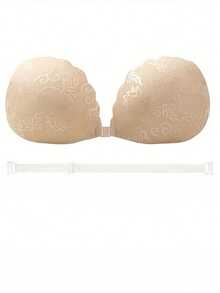 1 件可重复使用的蕾丝前扣乳头贴 - 隐形防滑乳贴，配有可调节肩带，舒适贴合 - 无线、不透明、针织面料女士内衣和内衣配件 - 彩色 - 查看 15