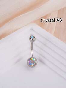 1 buc inel la modă din oțel inoxidabil cu zirconiu cubic, inel pentru buric potrivit pentru buric, bijuterii pentru piercing pentru buric, bară de piercing pentru buric, inele pentru buric, unghii pentru buric, inele pentru buric, bijuterii pentru piercing pentru buric pentru femei și fete, purtare zilnică