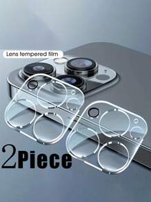 2pcs Tempered Glass Camera Lens Protection For IPhone 16 Pro Max 15Plus 9H Hardness Scratch Resistant Lens Films For IPhone 15 14 13 12 11 Waterproof Shockproof Anti-Fall Anti-Fall Anti-Fingerprint Full Cover