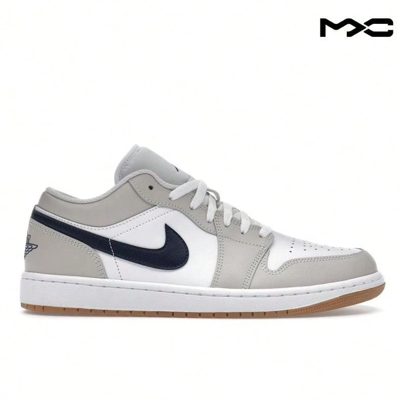 Air Jordan 1 Low 'Georgetown' White Neutral-Grey Gum-Medium-Brown Midnight-Navy Sneakers Men 553558-146 - 彩色 - 查看 1