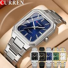 Relógio Masculino CURREN, Marca de Luxo, Militar do Exército, Pulseira de Aço Inoxidável Original, À Prova d'Água, Calendário, Quartzo, Presente, 8457