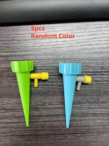 Self Watering Spikes: Automate Your Plant Watering With Adjustable Slow Release Control Valve Switch!Automatic Drippers For Vacation - Adjustable Control Valve - Ideal For House, Garden, And Office Plants(Random Color)
