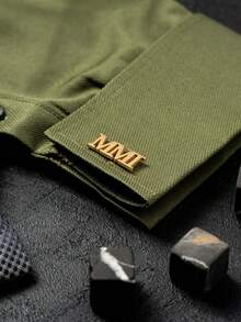 Personalisierte 1 Paar Initialen Manschettenknöpfe, personalisierte Monogramm-Manschettenknöpfe aus Edelstahl für Paare/Liebende/Ehepartner für Herren Formalhemden, Vintage, Lässig, Hipster, Old Money, Stilvoll, Niedlich, Individuell, Personalisiert, Einzigartig, Maßgeschneidert, ideale Geschenke für ihn, ideale Geschenke für sie, Freund, Freundin, Familie, Freunde, Großeltern, sie, für Jahrestage, für Geburtstage, für Hochzeiten, für Abschluss, für Einweihung, zarte Romantik, urbaner Chic, Neujahrsglamour - Verschiedenfarbig - Übersicht 17