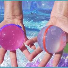6 Unidades de globos de agua reutilizables, bombas de salpicadura de agua de auto-sellado rápido con bolsa de malla, bolas de agua magnéticas recargables, juguetes de agua multicolor, juguetes de piscina, juegos de guerra de agua, juguete de baño, juegos de piscina y patio trasero duraderos, accesorios para la playa y el agua, diversión para fiestas de vacaciones de verano, decoraciones para el hogar, adecuado para jóvenes y adultos, familia, amigos, parque acuático, actividades al aire libre