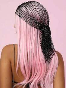 1 pezzo Fascia per capelli, reggicoda alla moda con strass, accessorio elastico per capelli